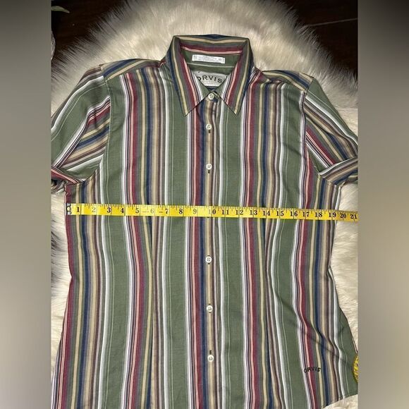 Orvis stripped wrinkle free collared button down sz 10 - Picture 5 of 6